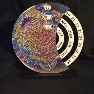 Colorful Crystal Rose Perpetual Calendar